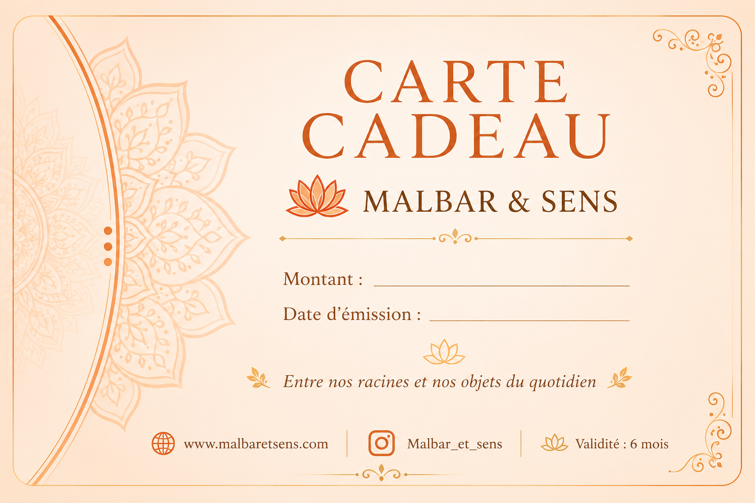 Carte cadeau Malbar et Sens - Offrez un cadeau qui a du sens ✨️🪷